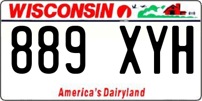 WI license plate 889XYH