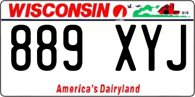 WI license plate 889XYJ