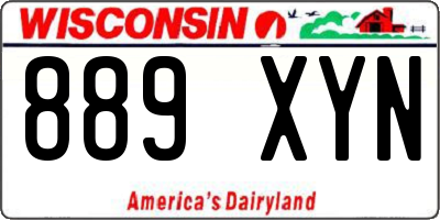 WI license plate 889XYN