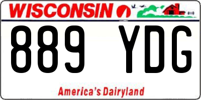 WI license plate 889YDG