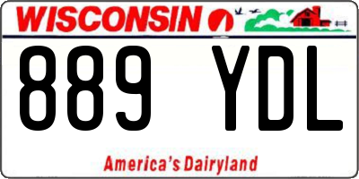 WI license plate 889YDL
