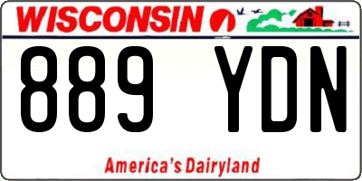 WI license plate 889YDN