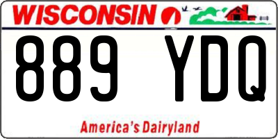 WI license plate 889YDQ