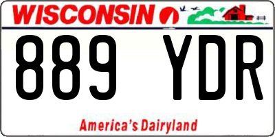 WI license plate 889YDR