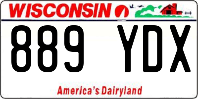 WI license plate 889YDX