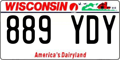 WI license plate 889YDY