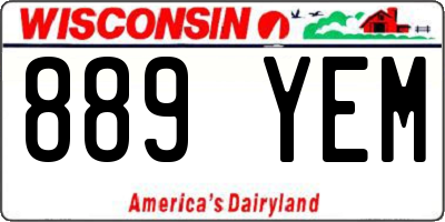 WI license plate 889YEM