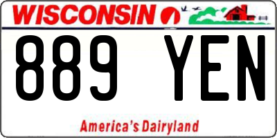 WI license plate 889YEN
