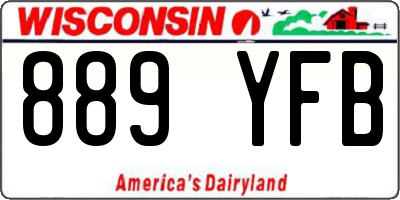 WI license plate 889YFB