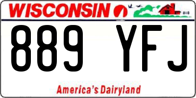 WI license plate 889YFJ