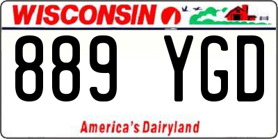 WI license plate 889YGD