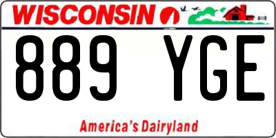 WI license plate 889YGE