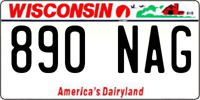 WI license plate 890NAG