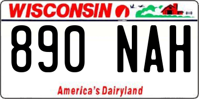 WI license plate 890NAH