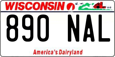 WI license plate 890NAL