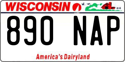 WI license plate 890NAP