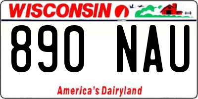 WI license plate 890NAU