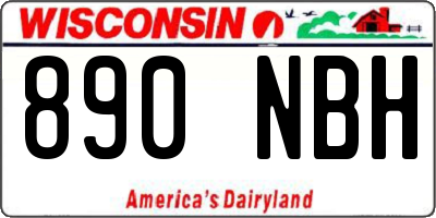WI license plate 890NBH