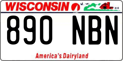 WI license plate 890NBN