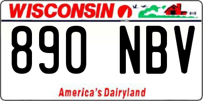 WI license plate 890NBV
