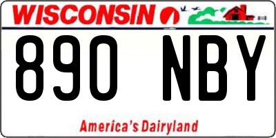 WI license plate 890NBY