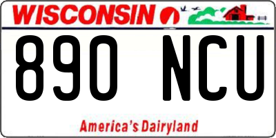WI license plate 890NCU