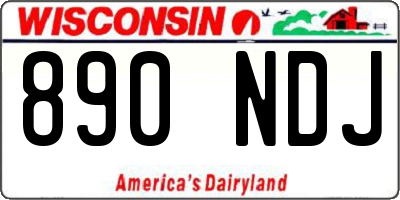 WI license plate 890NDJ