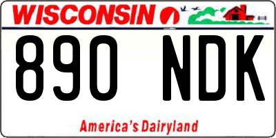 WI license plate 890NDK