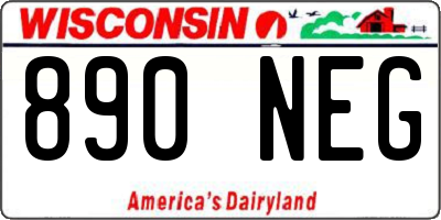 WI license plate 890NEG