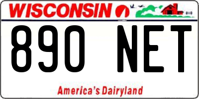 WI license plate 890NET