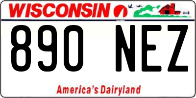 WI license plate 890NEZ