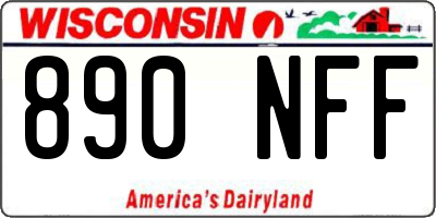 WI license plate 890NFF