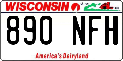 WI license plate 890NFH