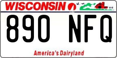 WI license plate 890NFQ