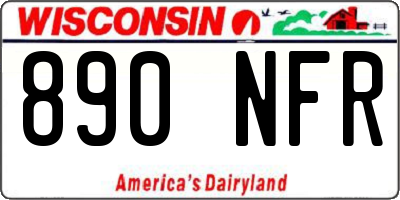 WI license plate 890NFR
