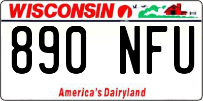 WI license plate 890NFU