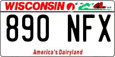 WI license plate 890NFX