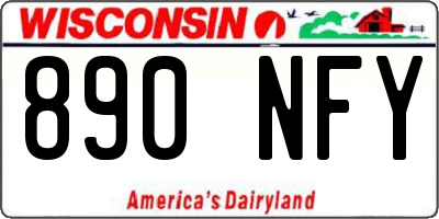 WI license plate 890NFY
