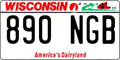 WI license plate 890NGB