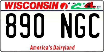 WI license plate 890NGC