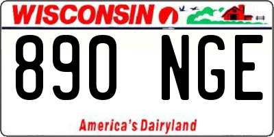 WI license plate 890NGE