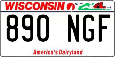 WI license plate 890NGF