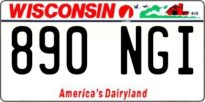 WI license plate 890NGI