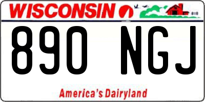 WI license plate 890NGJ