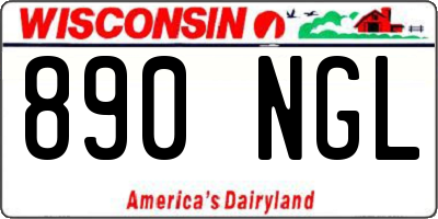 WI license plate 890NGL