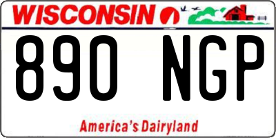 WI license plate 890NGP
