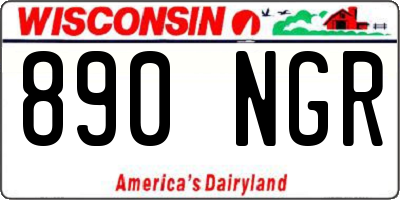 WI license plate 890NGR