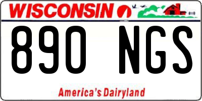 WI license plate 890NGS