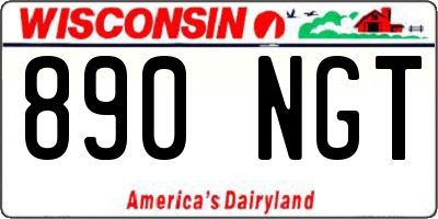 WI license plate 890NGT