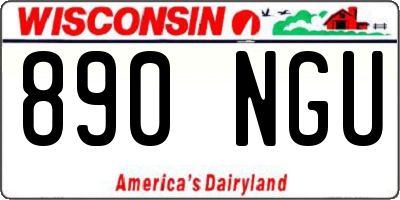 WI license plate 890NGU